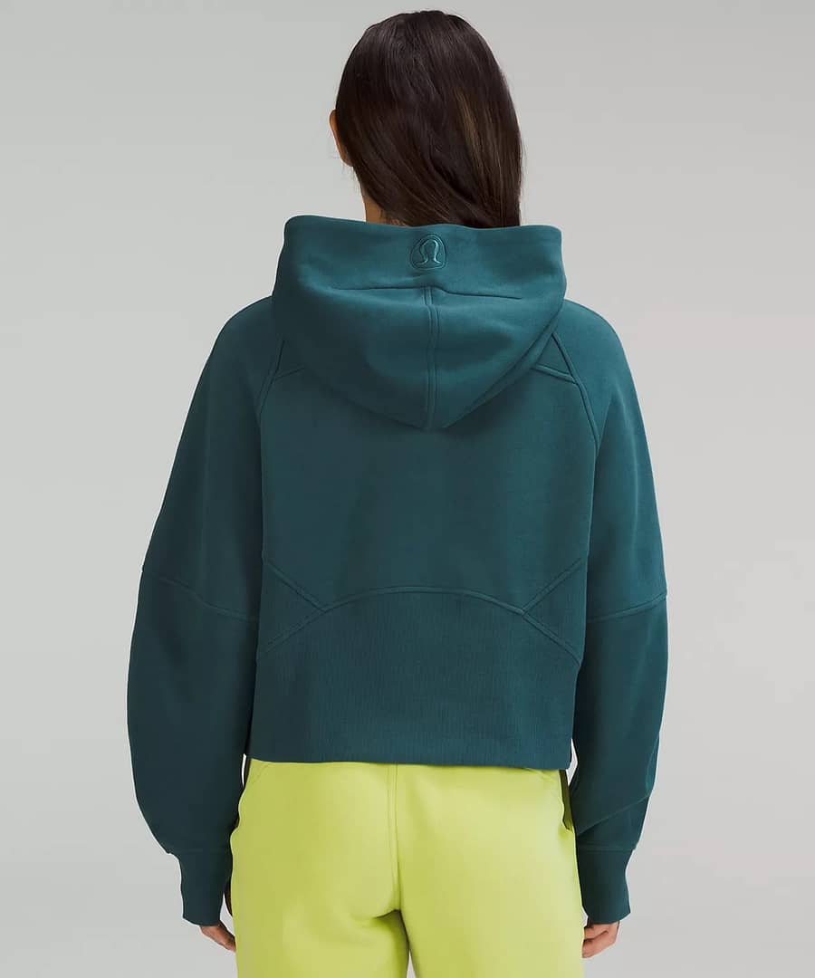 Scuba Oversized Half-Zip Hoodie green jasper - pomegranate - icing blue