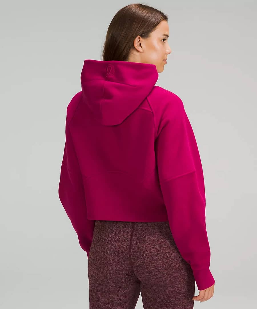 Scuba Oversized Half-Zip Hoodie - pomegranate 3