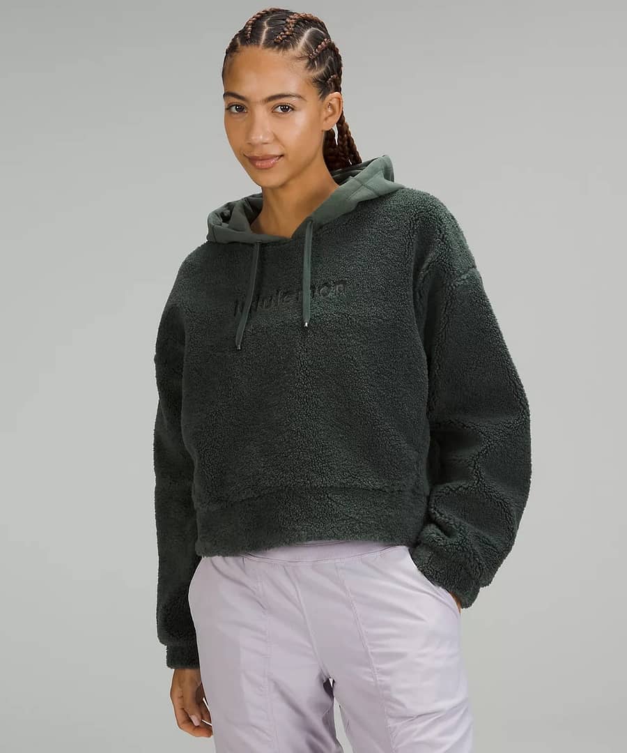 Textured Fleece Embroidered Logo Hoodie