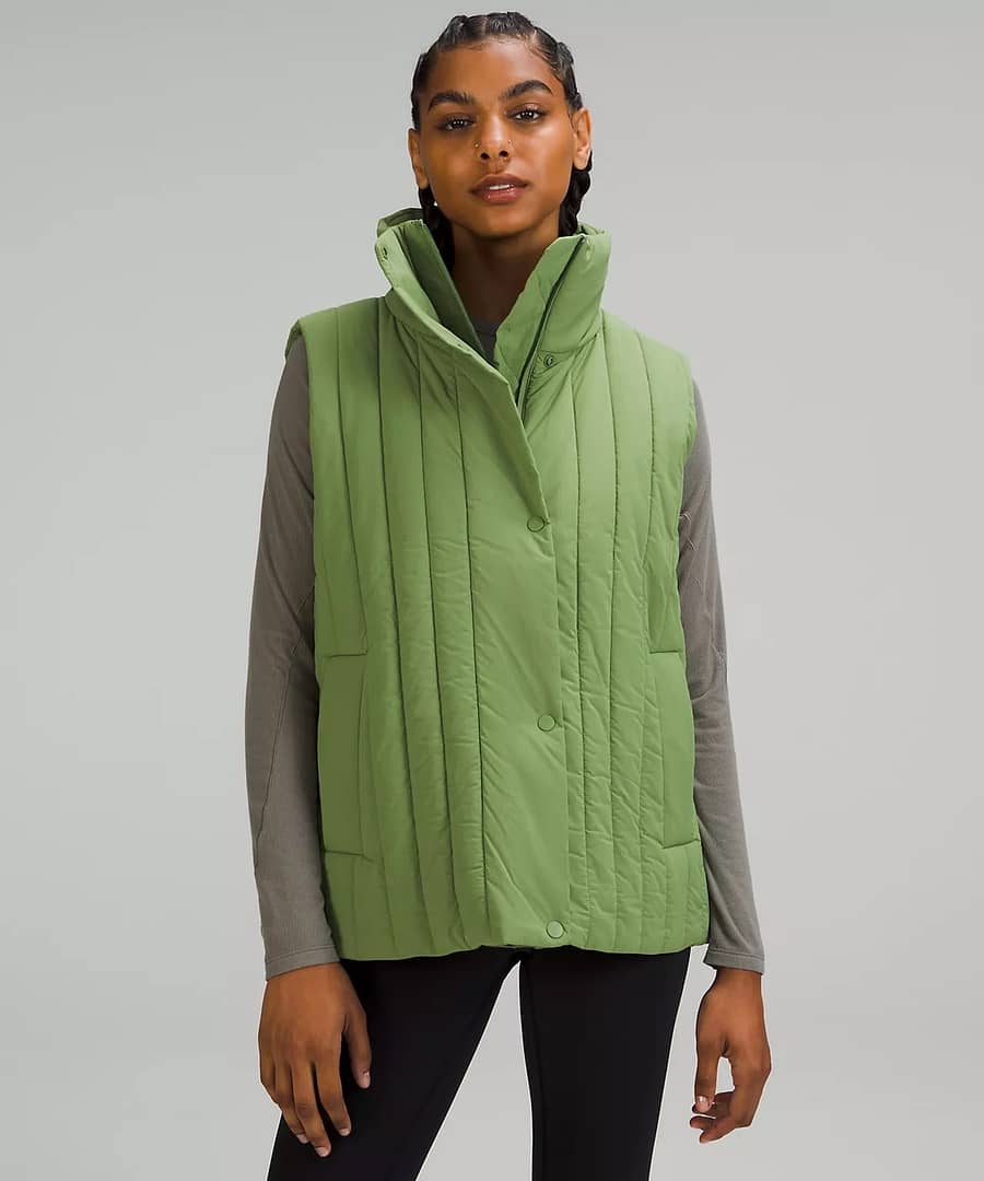 Water-Repellent Insulated Vest - green foliage - black 3