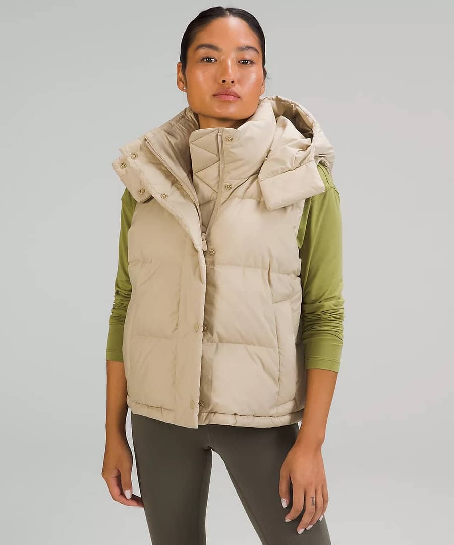Wunder Puff Cropped Vest - trench