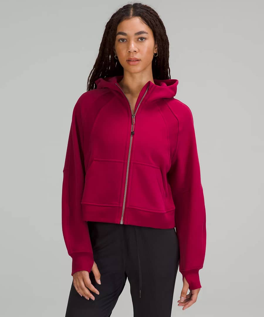 lululemon Scuba Oversized Full Zip Hoodie - pomegranate - black friday 2022