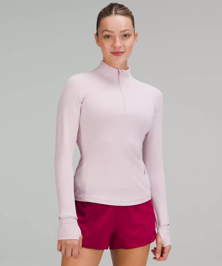 it’s rulu half-zip pullover - pink peony- lululemon rulu pullover