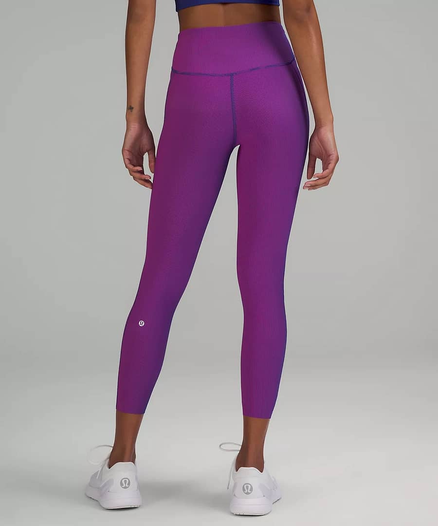 Base Pace High-Rise Tight 25 Two-Tone Ribbed - psychic:sonic pink 2