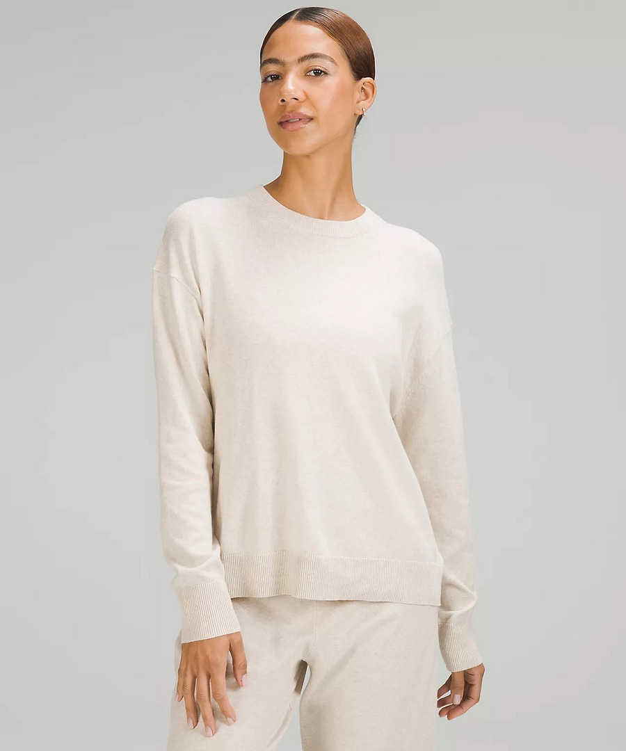 Cotton-Cashmere Blend Crewneck Sweater