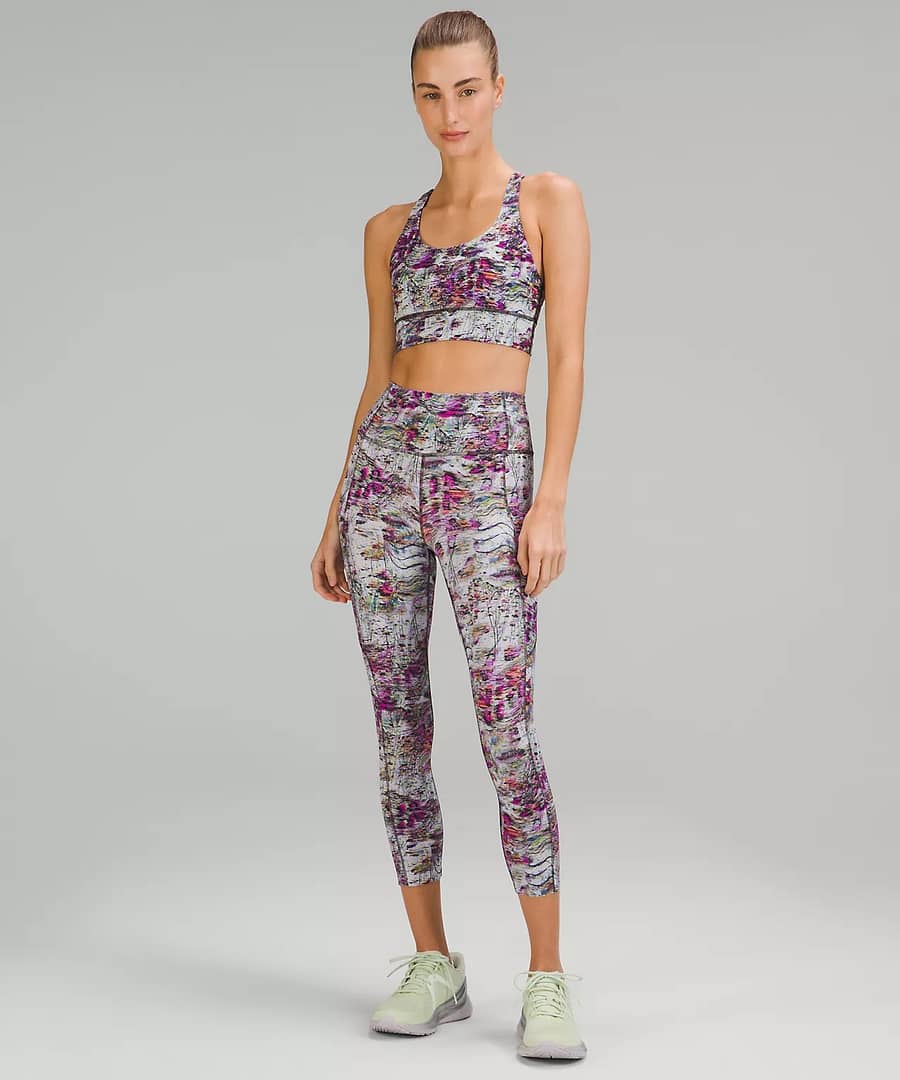 Fast and Free High-Rise Crop 23" - firework floral multi