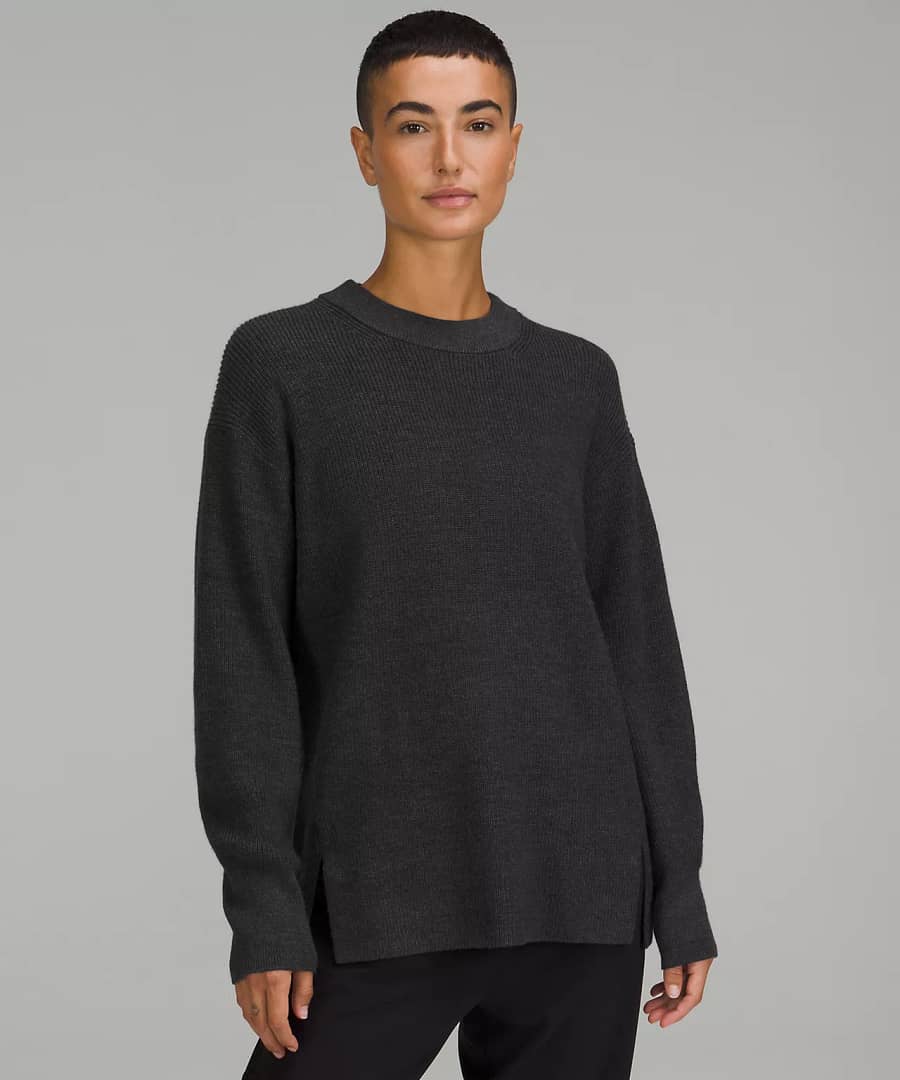 Merino Wool-Blend Ribbed Crewneck Sweater 3