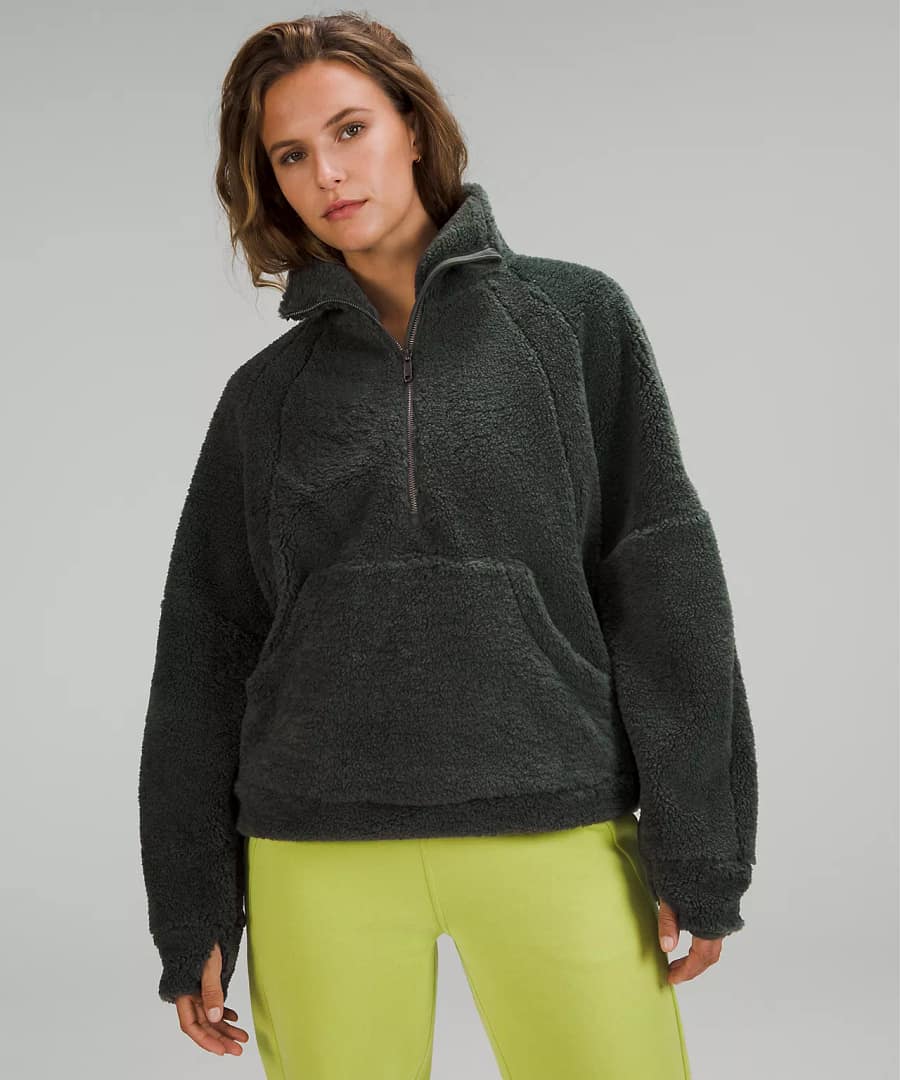 Scuba Oversized Fleece Funnel-Neck Half-Zip Long - black friday sale lululemon 2