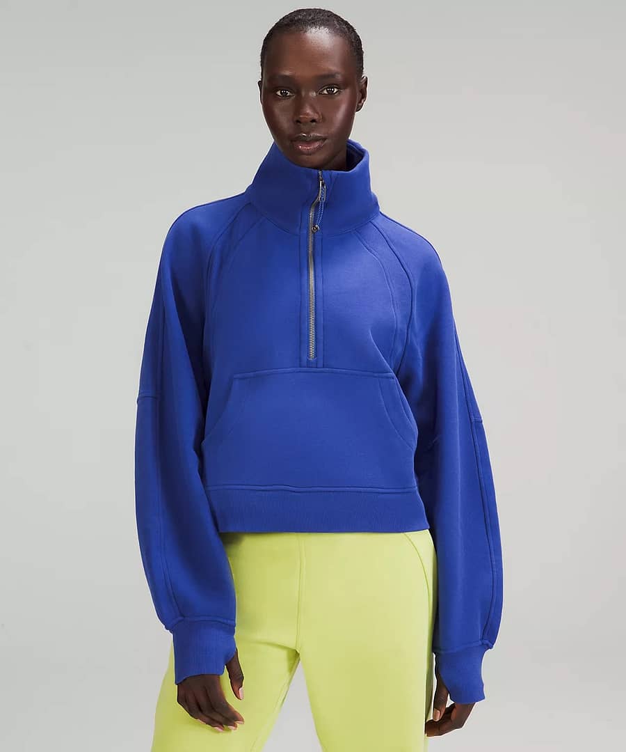 Scuba Oversized Funnel Neck Half Zip - psychic 2