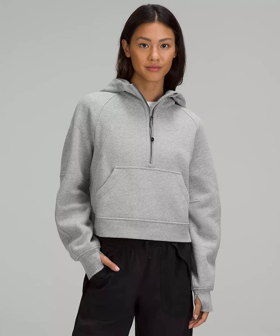 lululemon-hoodies-Scuba Oversized Half-Zip Hoodie - heathered core medium grey