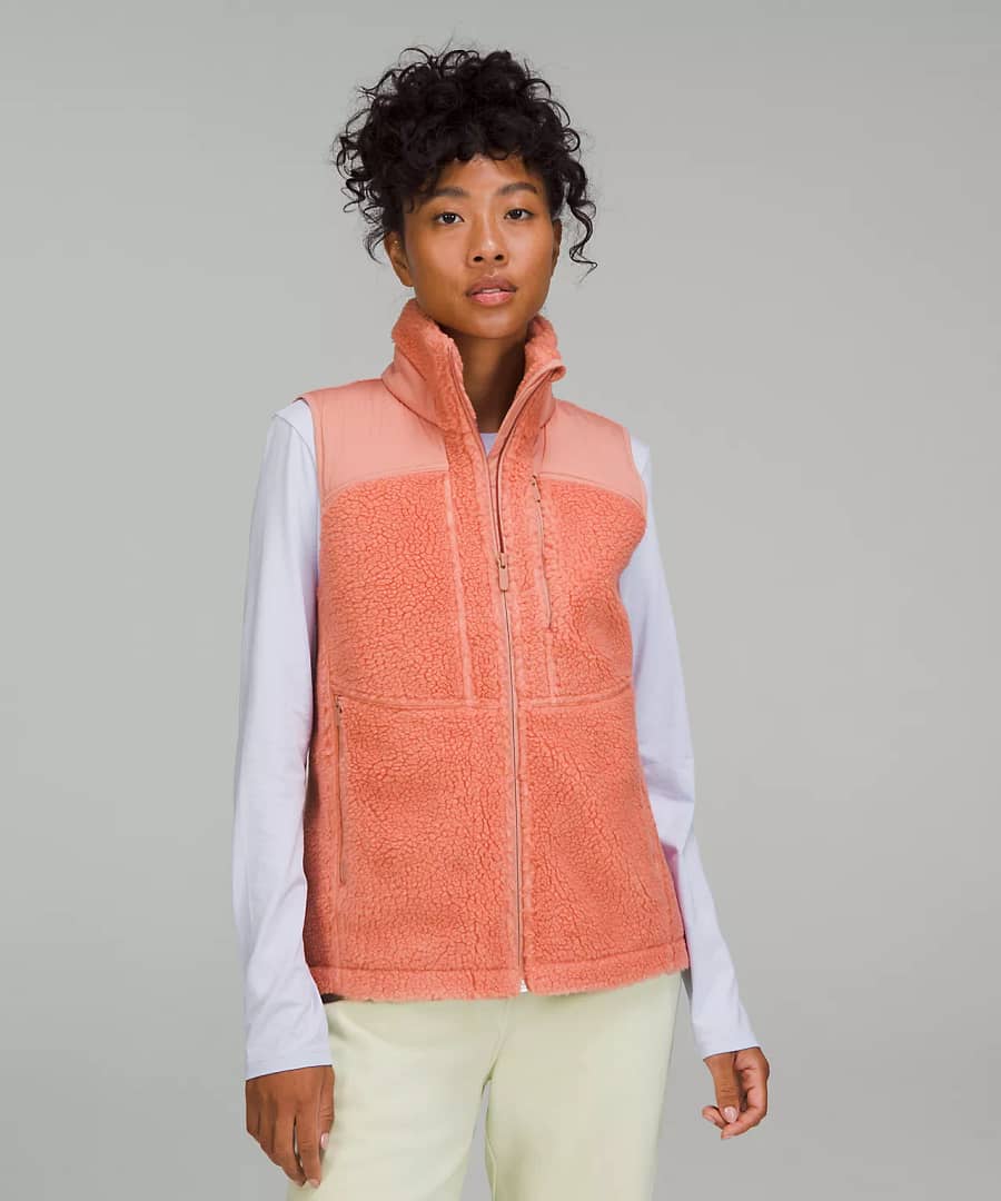 Textured Fleece Full-Zip Vest