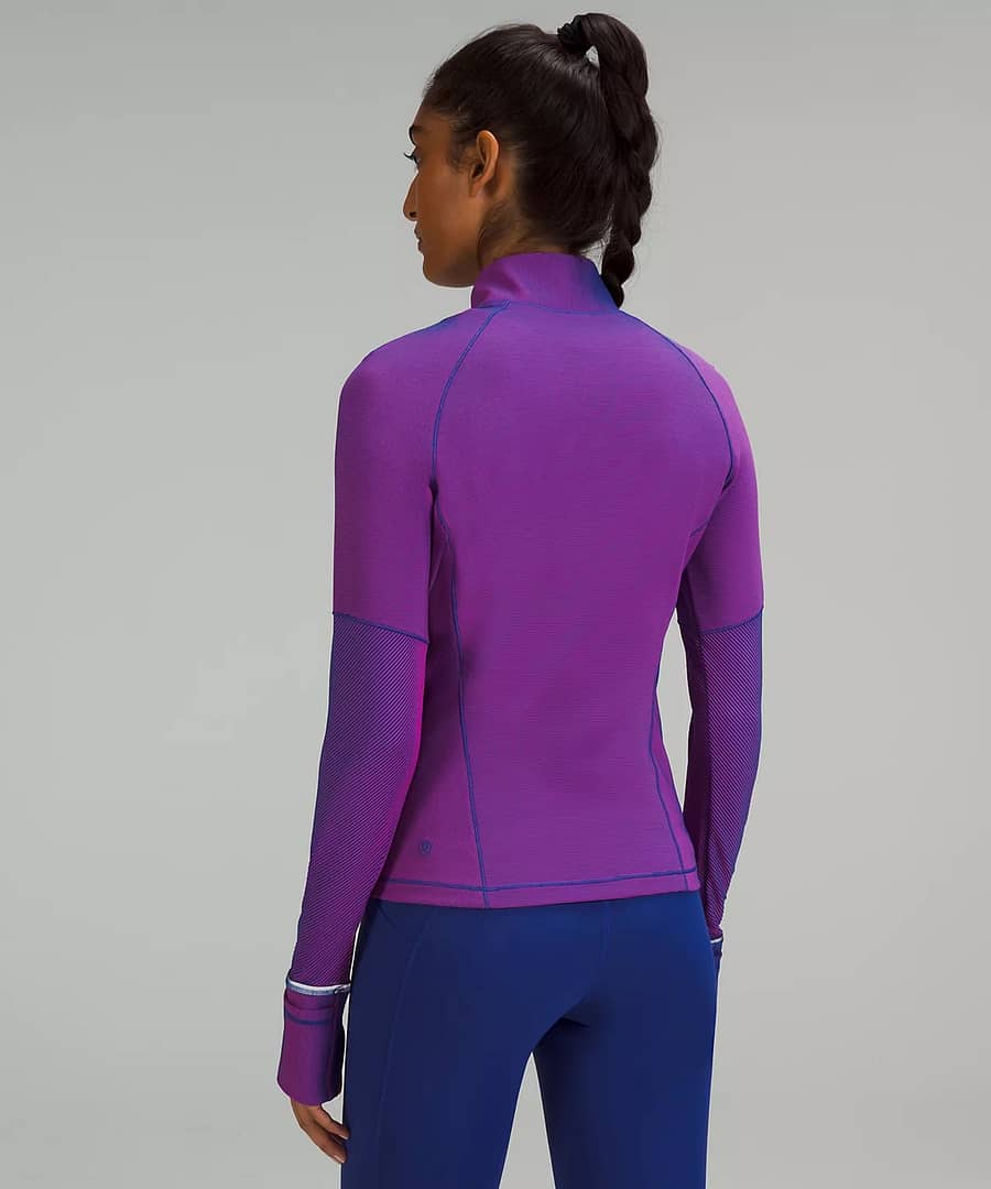 Two-Tone Ribbed Running Half Zip 2