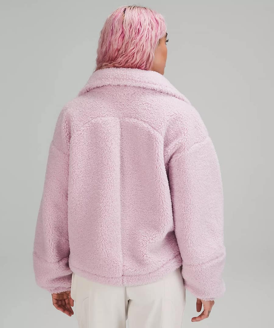 lululemon-Cinchable Fleece Zip-Up -pink-peony