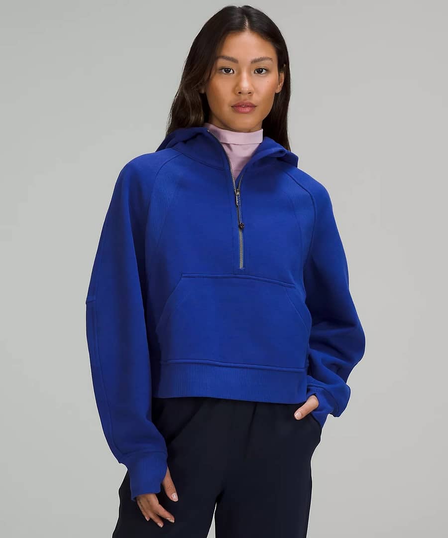 lululemon - Scuba Oversized Half-Zip Hoodie - psychic blue