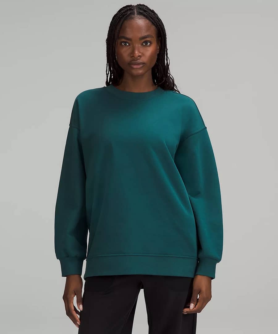 lululemon Perfectly Oversized Crew green jasper