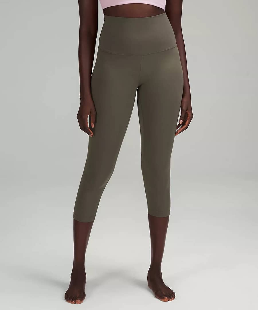 lululemon leggings army green - lululemon Align Super-High-Rise Crop 21"