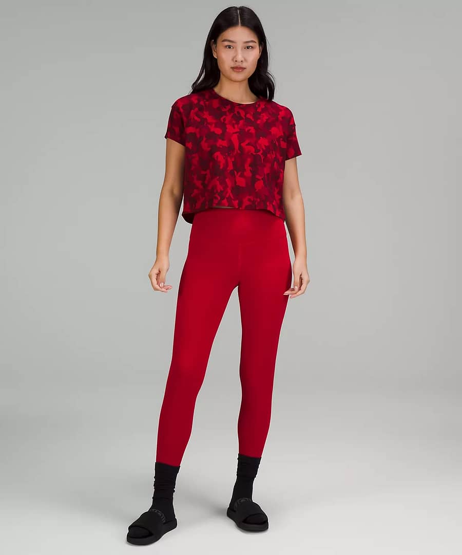 New Year Cates T-Shirt - rabbit all over print in red