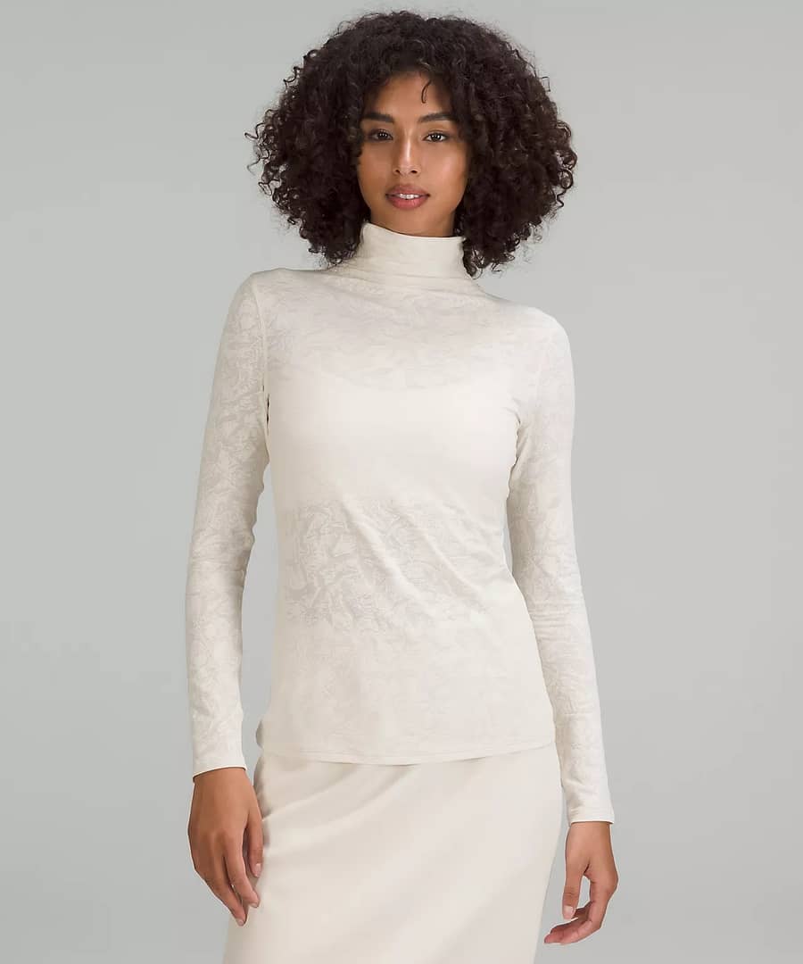 Slim-Fit Jacquard Turtleneck