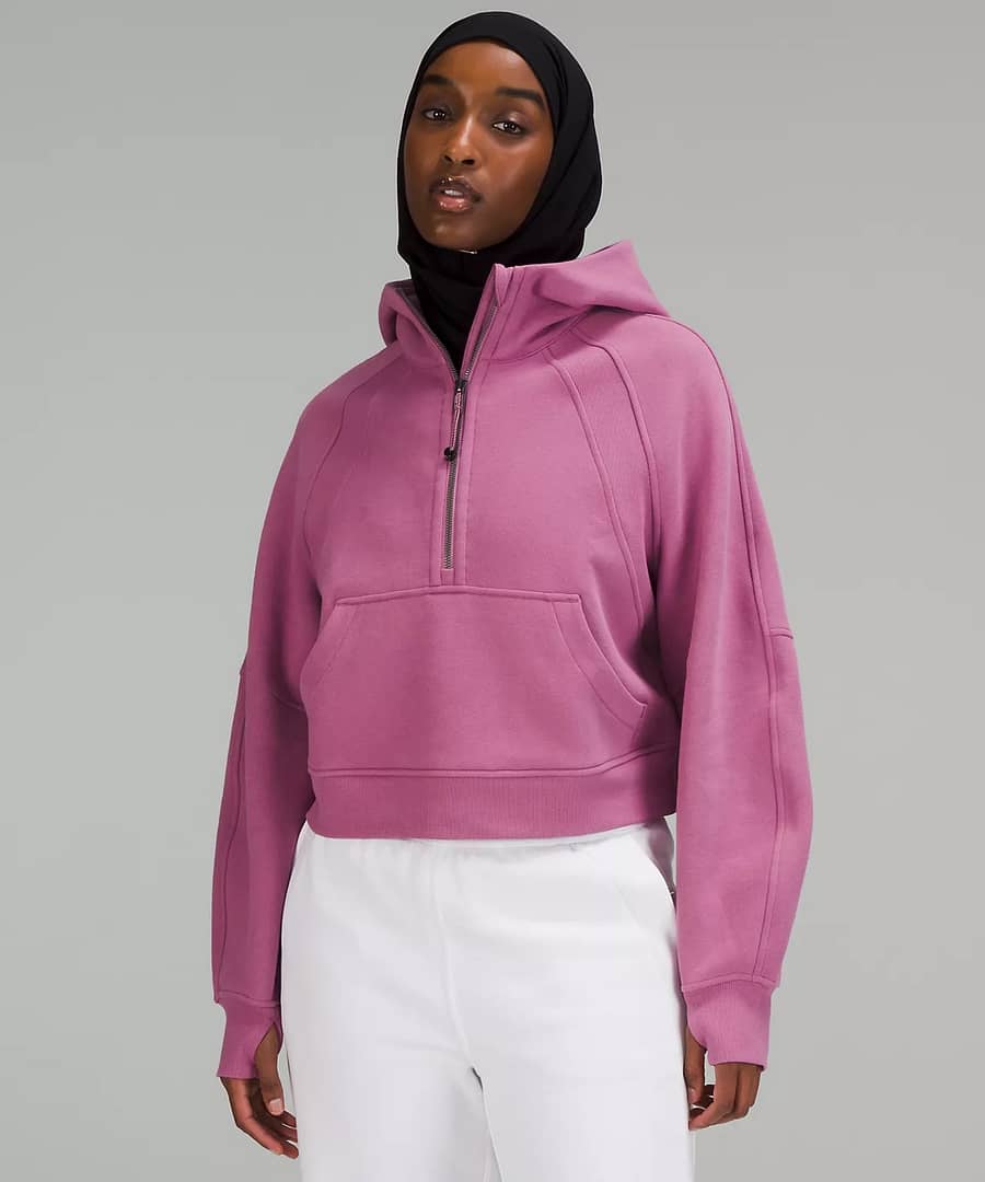 lululemon Scuba Oversized Half-Zip Hoodie - velvet dust