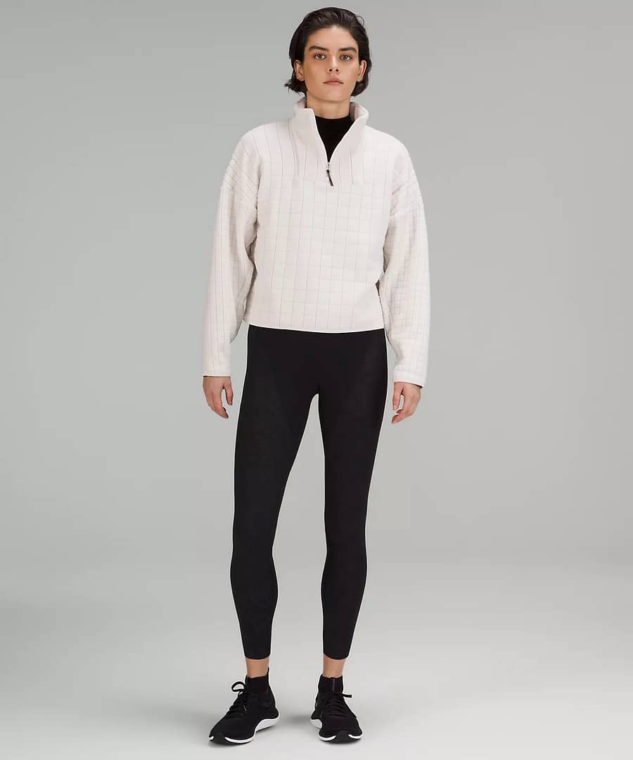 lululemon lab Textured-Grid Fleece Half Zip