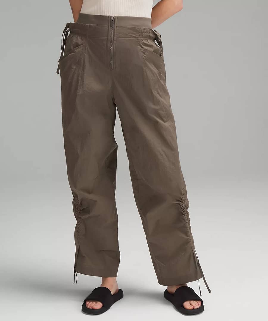 Cinchable Wide-Leg High-Rise Pant