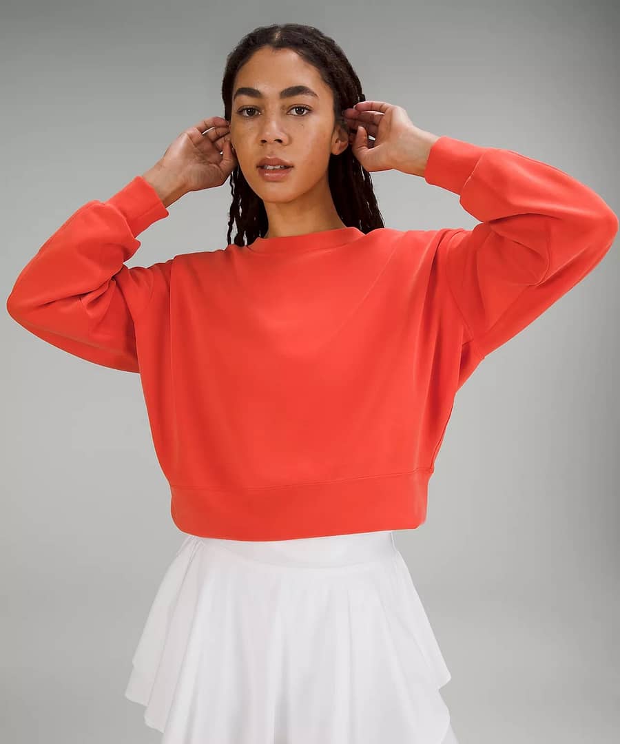 Softstreme Perfectly Oversized Cropped Crew - solar orange
