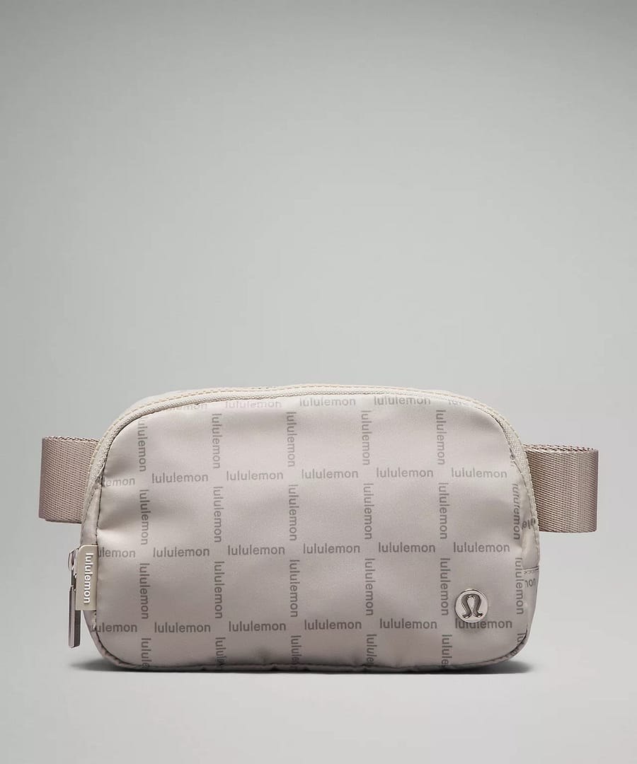 lululemon Everywhere Belt Bag - Wordmark Grid Mini Raw Linen - lululemon belt bag fanny pack