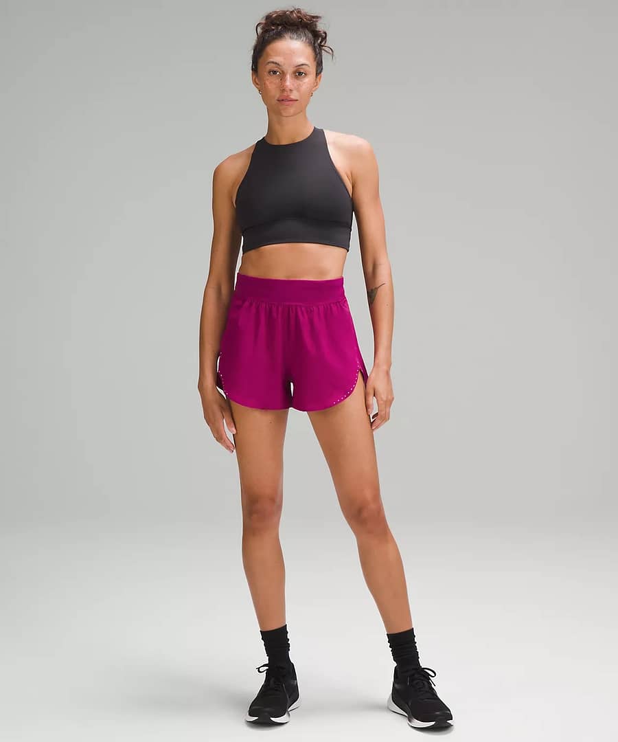 Fast and Free Reflective High-Rise Classic-Fit Short 3 magenta purple 2