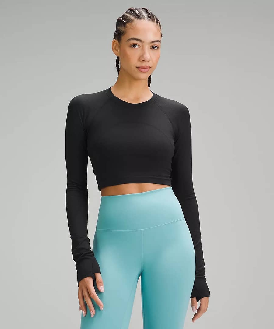 Swiftly Tech Cropped Long-Sleeve Shirt 2.0 for lululemon upload