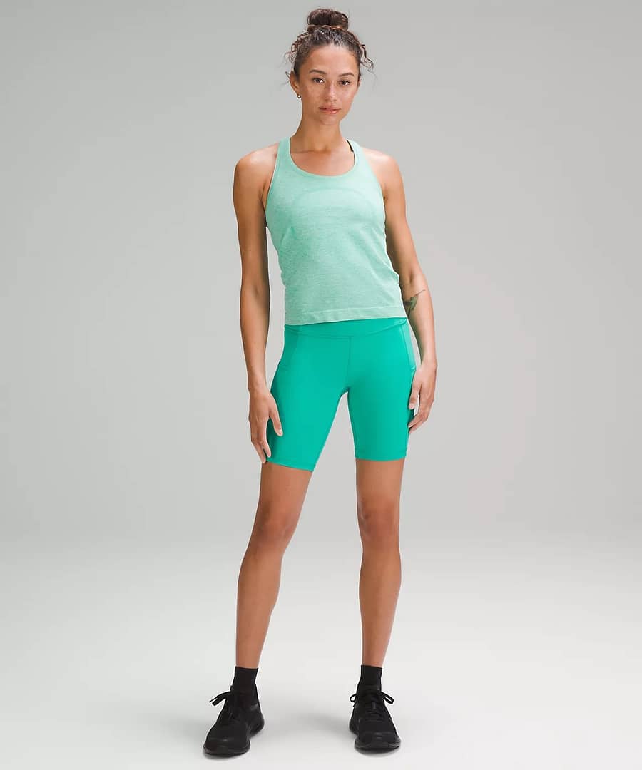 Swiftly Tech Racerback Tank Top 2.0 Race Length maldives green mint moment