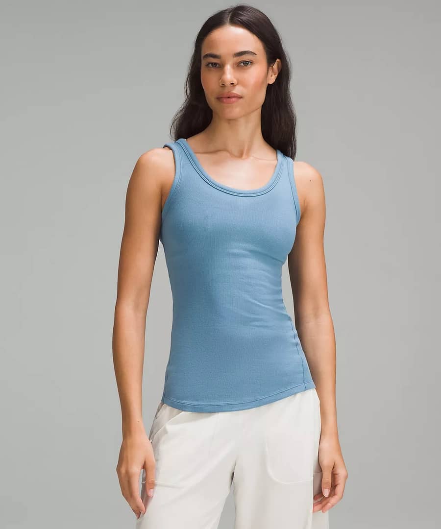 front details of the Hold Tight Scoop Neck Tank Top from the lululemon Early-Access