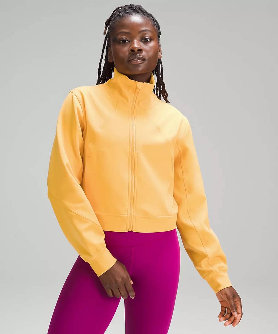 woman wearing Luxtreme Spacer Full Zip in yellow