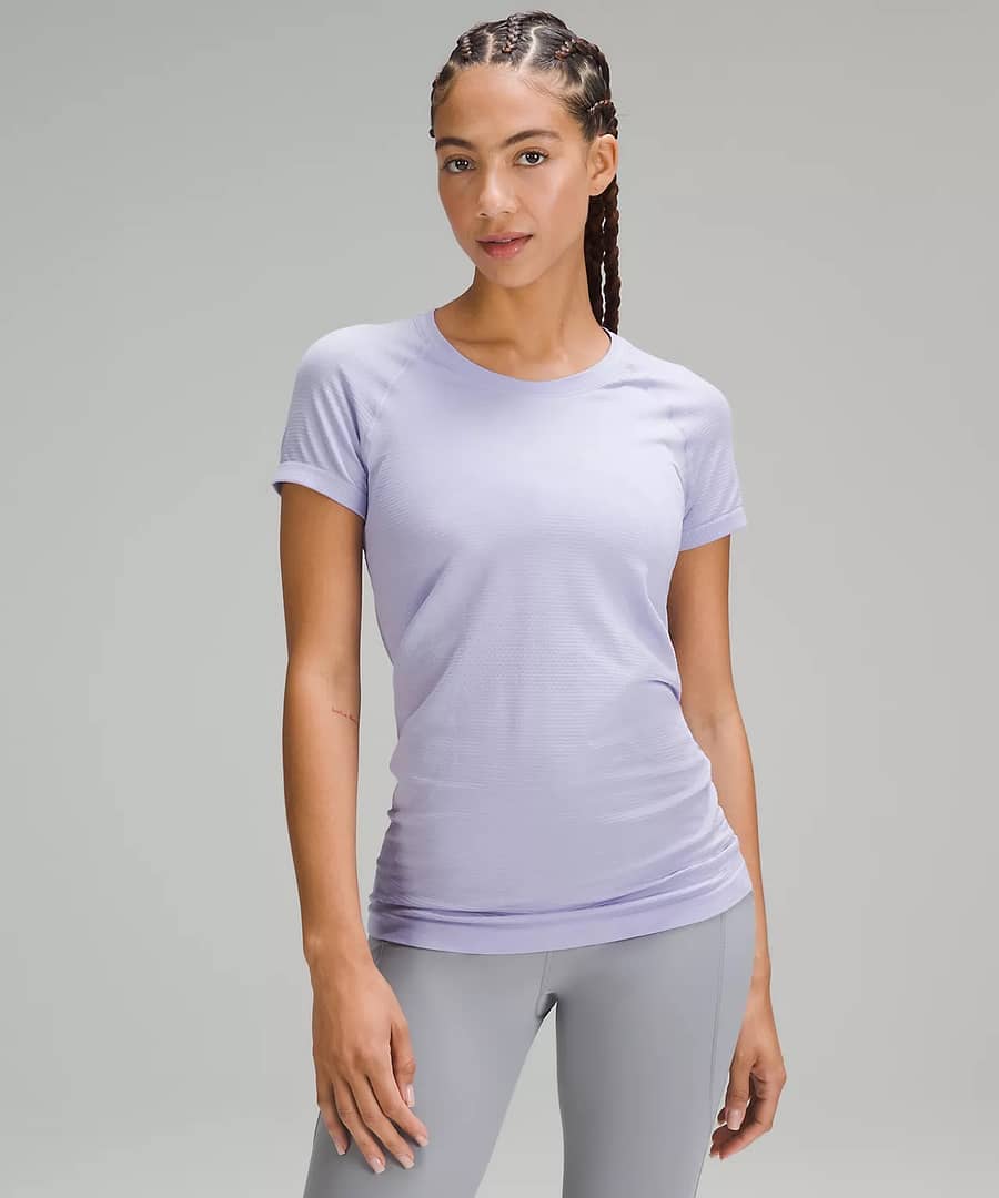 Swiftly Tech Short-Sleeve Shirt 2.0 - lilac smoke