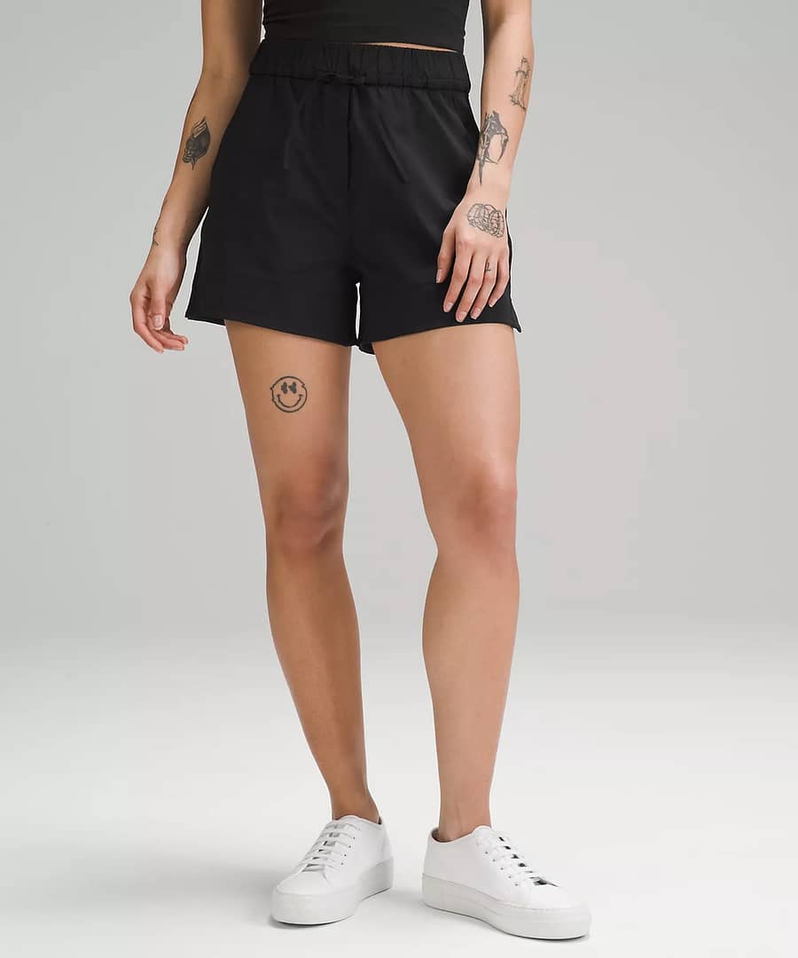 black Cinchable Waist High-Rise Woven Short 3.5 for Lululemon weekly product drop