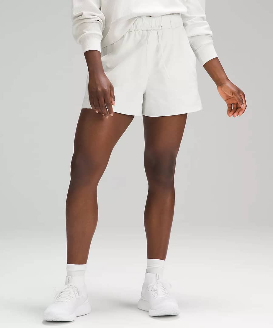 white Cinchable Waist High-Rise Woven Short 3.5 for Lululemon weekly product drop