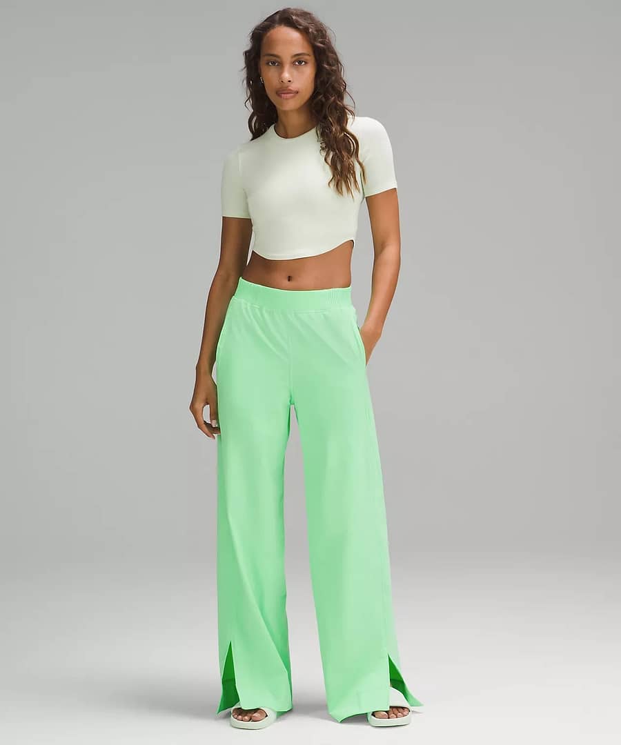 Stretch Woven Wide-Leg High-Rise Pant 3