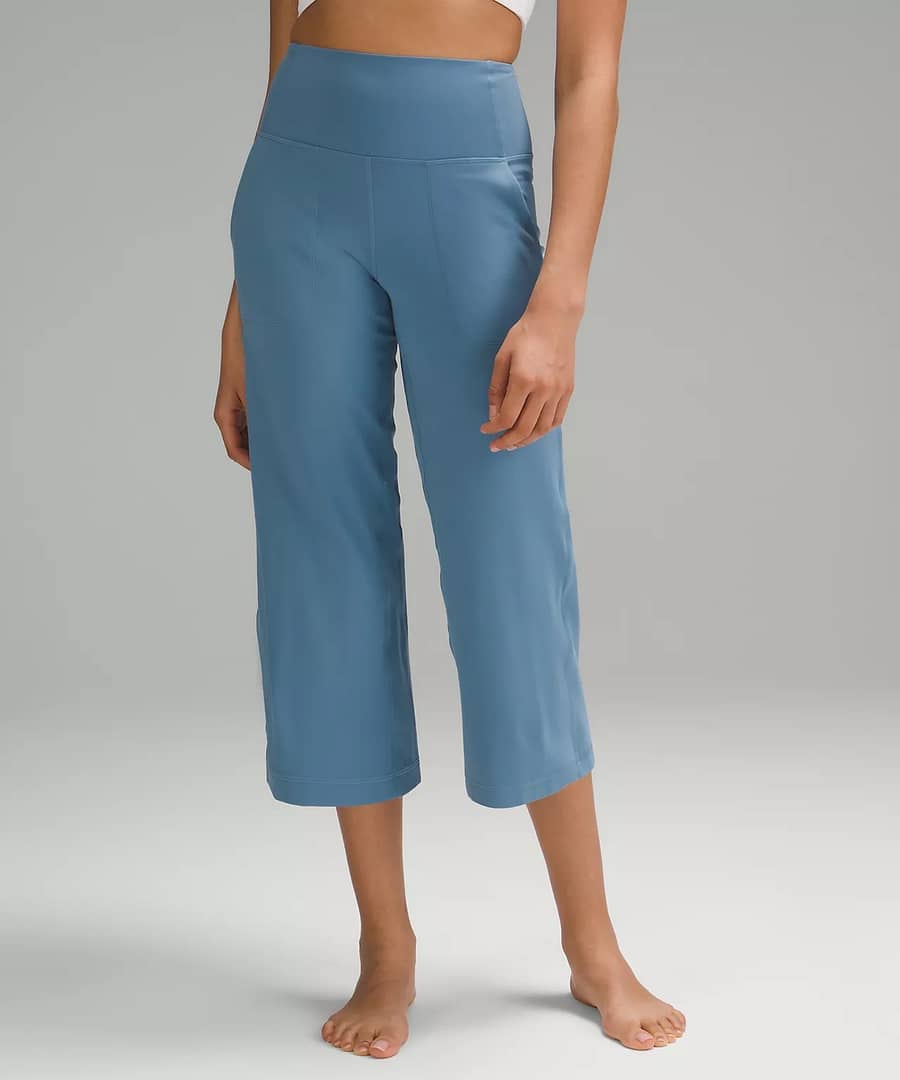 lululemon Align High-Rise Wide-Leg Cropped Pant 23 - utility blue - lululemon crops