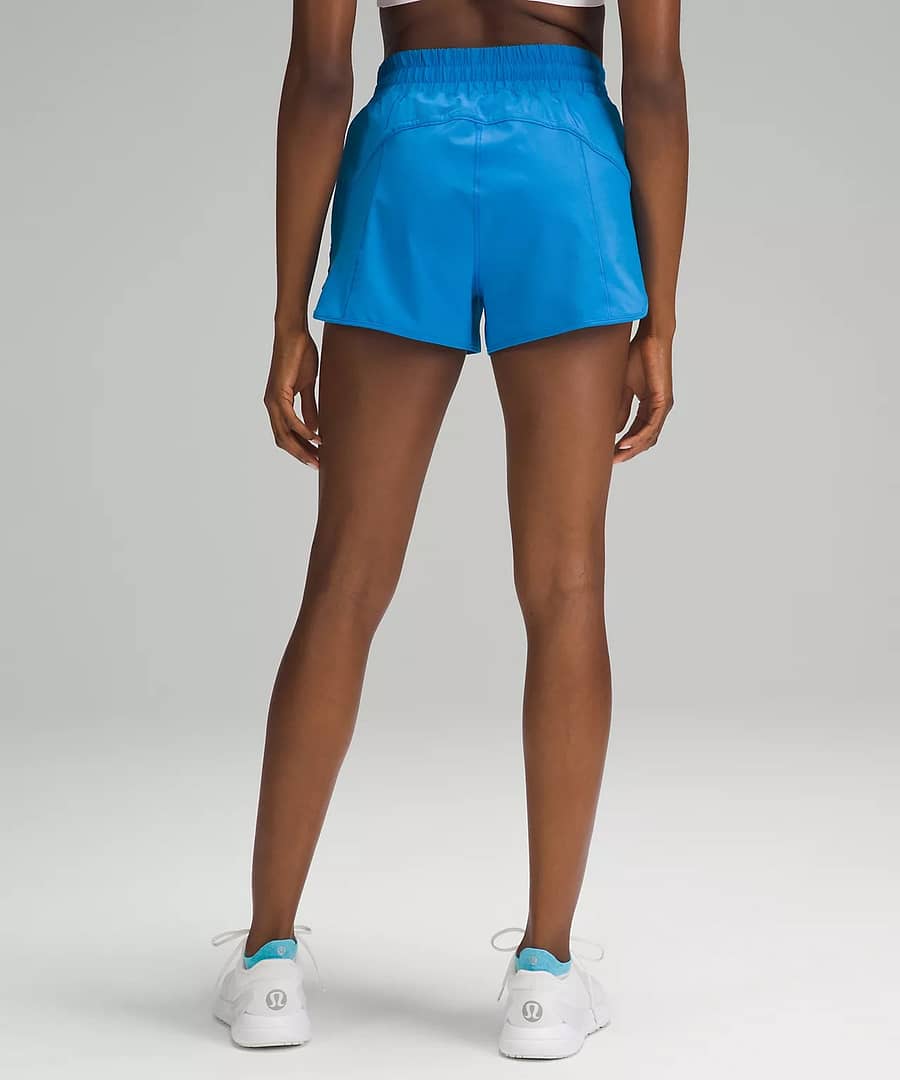 lululemon women's shorts - Track That High-Rise Lined Short 3 - poolside back details for Lululemon weekly product drop