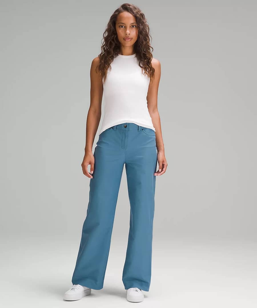 City Sleek 5 Pocket High-Rise Wide-Leg Pant Full Length Light Utilitech 2