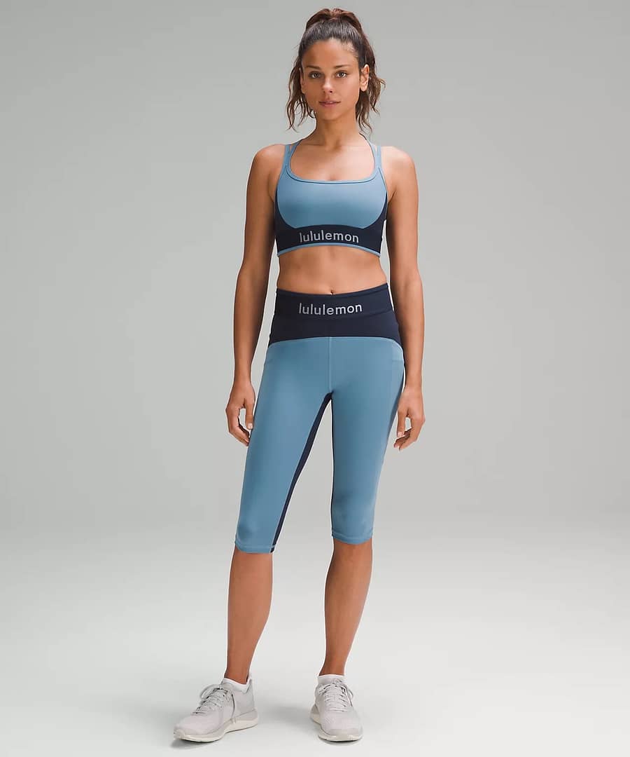 woman wearing Logo Waistband Everlux Training Crop 15"