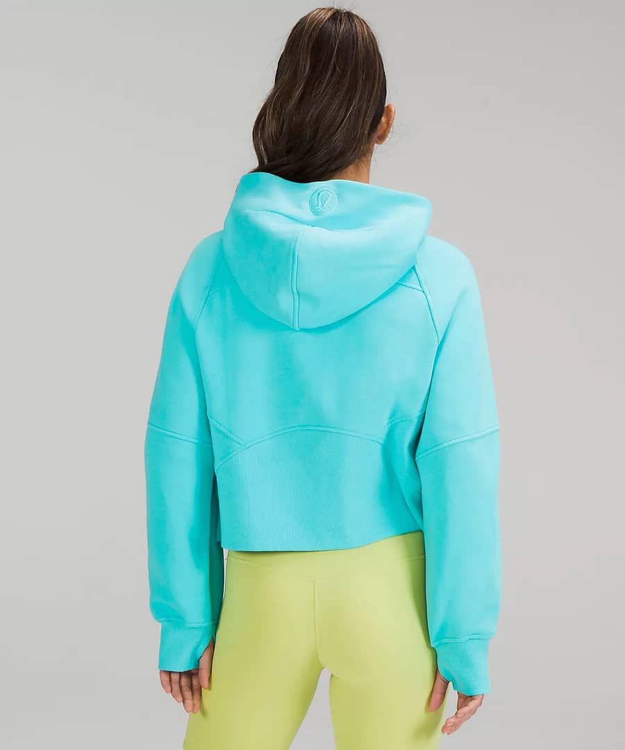 Scuba Oversized Half-Zip Hoodie - electric turquoise 3