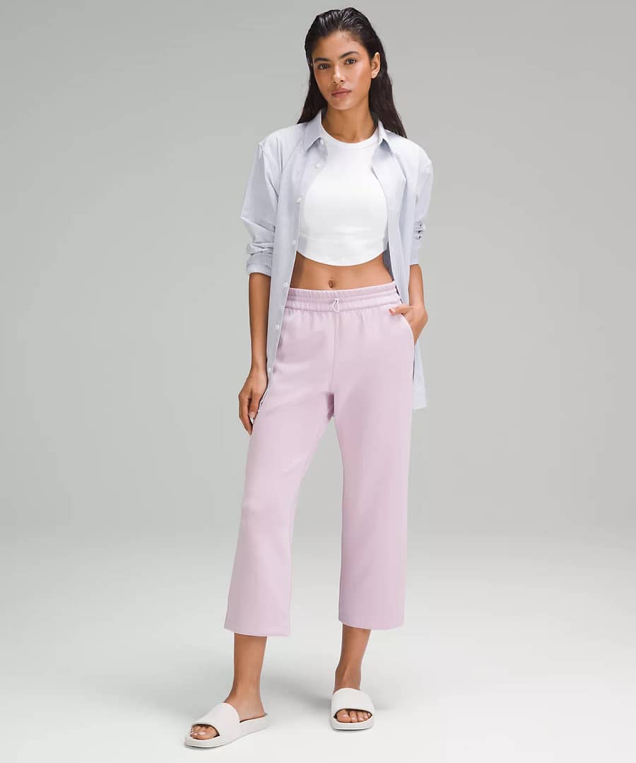 lululemon - Softstreme High-Rise Straight-Leg Cropped Pant - pink peony