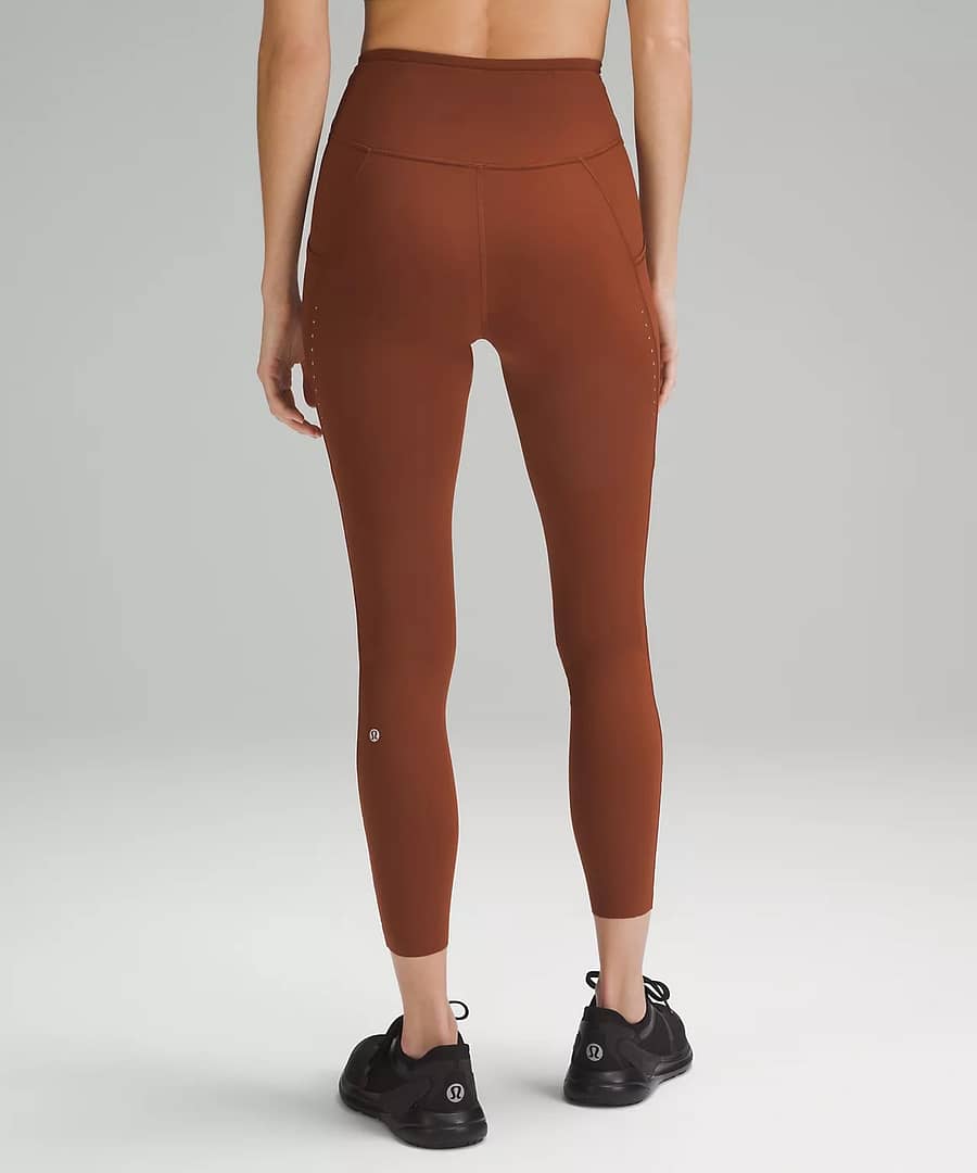 Fast and Free High-Rise Tight 25” Pockets Updated dark teracotta