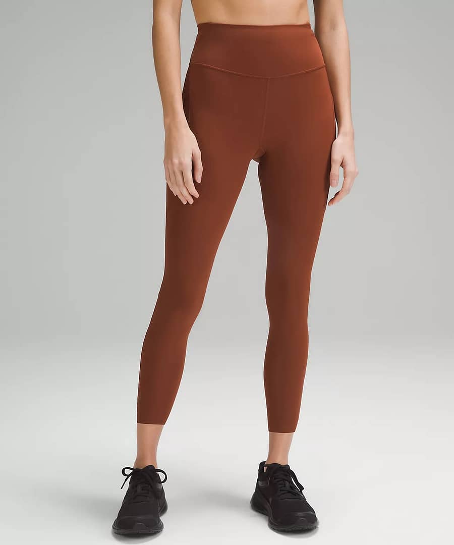 Fast and Free High-Rise Tight 25” Pockets Updated dark teracotta