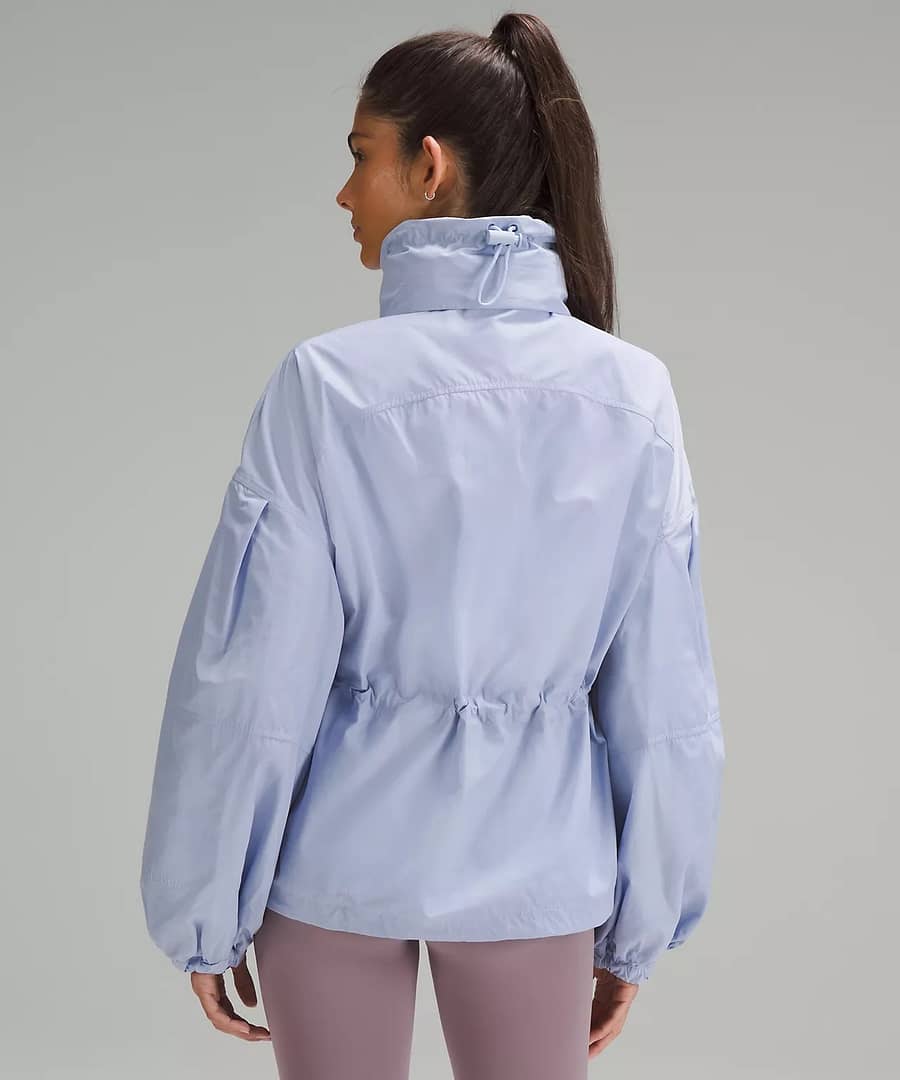 back details of the Lightweight Cinch-Waist Jacket for Athleisure Fix