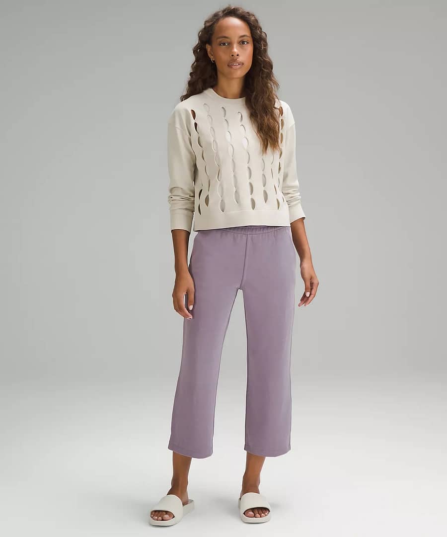 Softstreme High-Rise Straight-Leg Cropped Pant purple ash