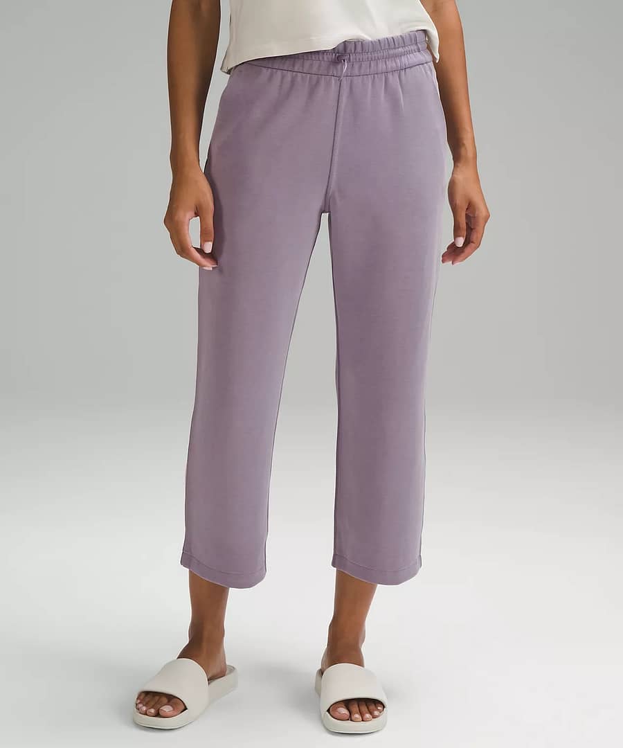 Softstreme High-Rise Straight-Leg Cropped Pant purple ash