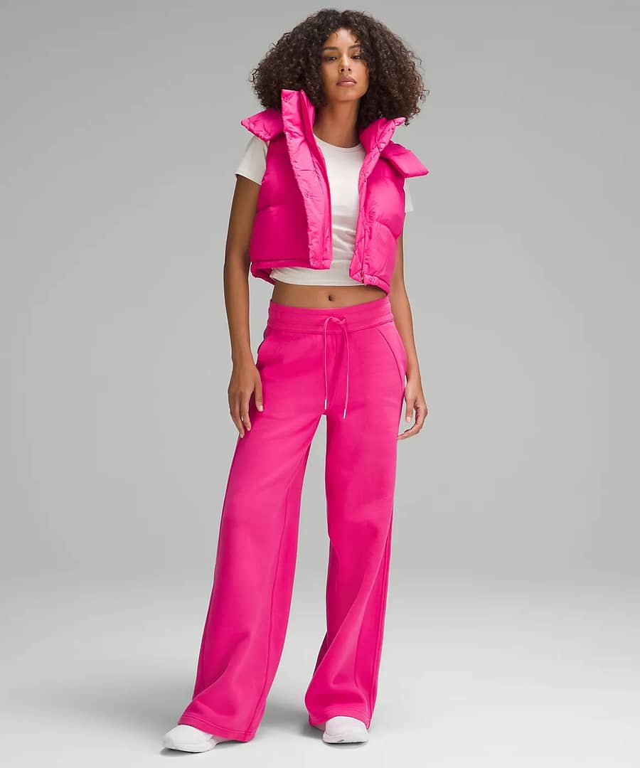Wunder Puff Super-Cropped Vest sonic pink
