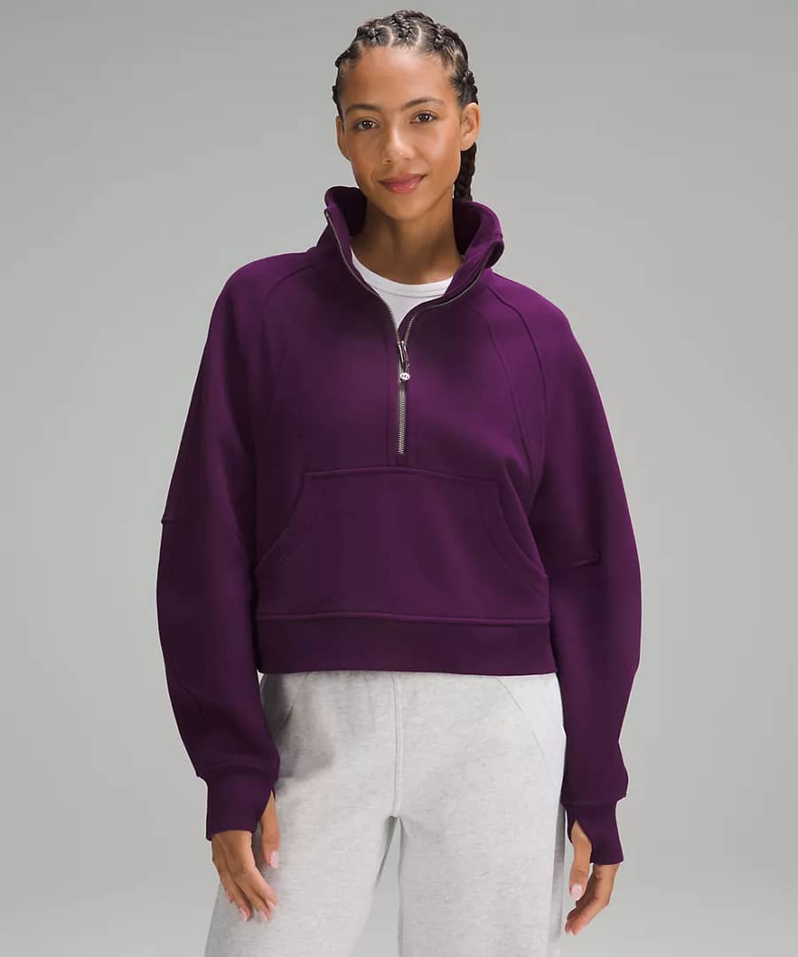 Scuba Oversized Funnel-Neck Half Zip - dramatic magenta