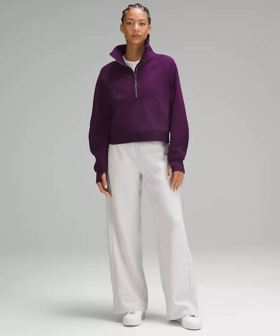 Scuba Oversized Funnel-Neck Half Zip - dramatic magenta